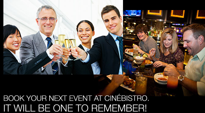 Book Your Next Event at CineBistro it will be One to Remember