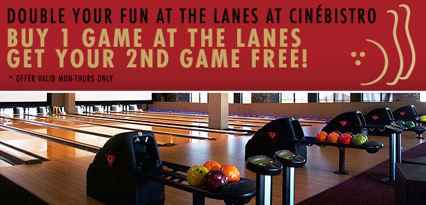 Double Your Fun at The Lanes at CineBistro